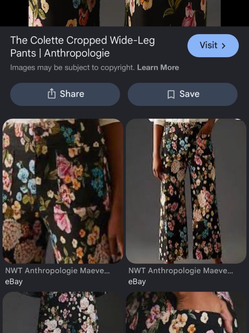 MAEVE ANTHROPOLOGIE THE COLETTE CROPPED WIDE LEG PANTS 16 - Picture 5 of 7